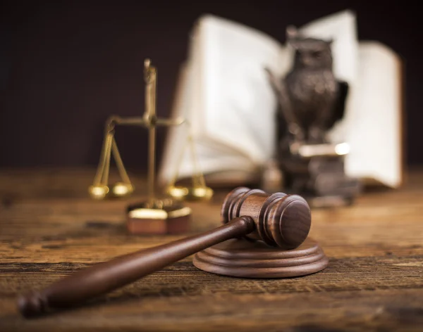 Law theme, mallet of judge — Stock Photo, Image