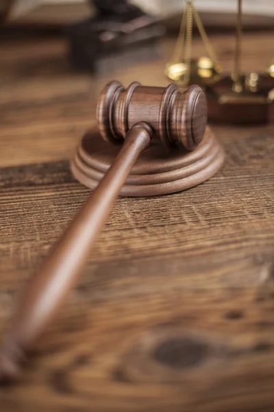 Judge's wooden gavel — Stock Photo, Image