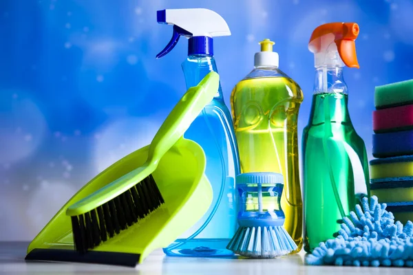 Tisztító termékek otthoni munka — Stock Fotó