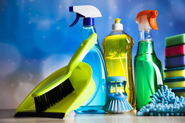 Ποικιλία προϊόντων καθαρισμού — Φωτογραφία Αρχείου