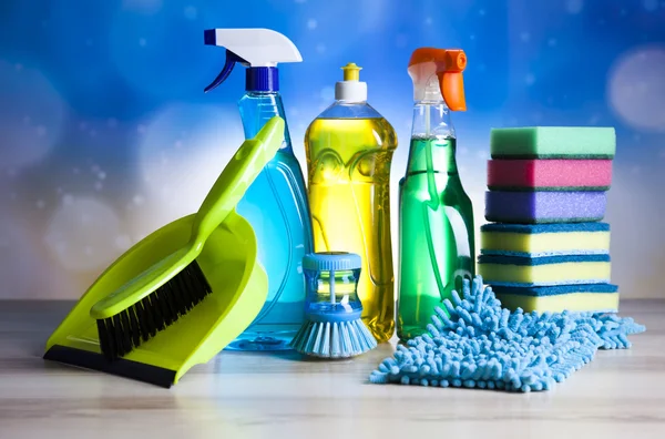 Conjunto de produtos de limpeza — Fotografia de Stock