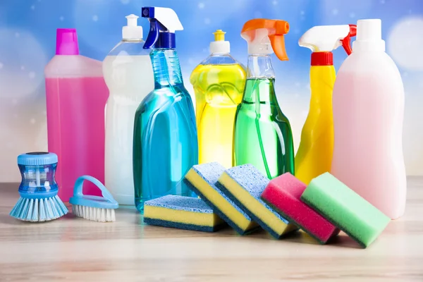 Ποικιλία προϊόντων καθαρισμού — Φωτογραφία Αρχείου