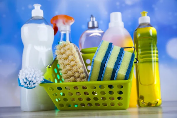 Variedade de produtos de limpeza — Fotografia de Stock