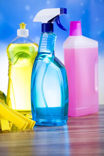 Group of assorted cleaning for home work — Stock Photo, Image