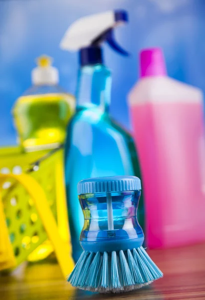 Cleaning supplies for home work — Stock Photo, Image