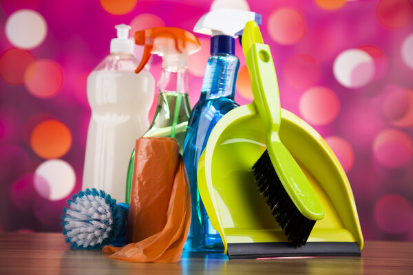 Variety of cleaning products