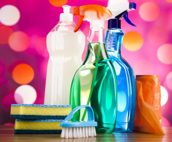 Cleaning supplies for home work — Stock Photo, Image