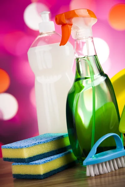 Cleaning supplies for home work — Stock Photo, Image