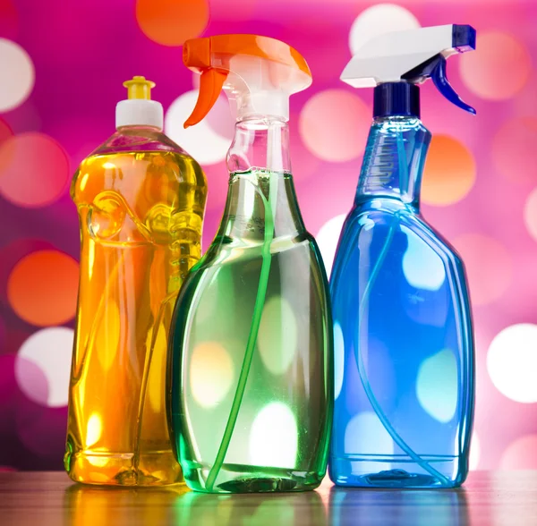 Group of assorted cleaning products — Stock Photo, Image