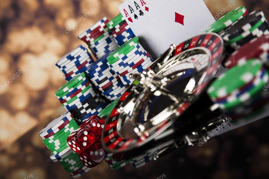 Poker Chips with roulette Stock Photo by ©JanPietruszka 85032744