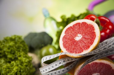 Fitness gıda, beslenme, sebze kompozisyon