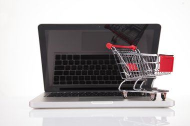 Online alışveriş kavramı, bilgisayar arka plan