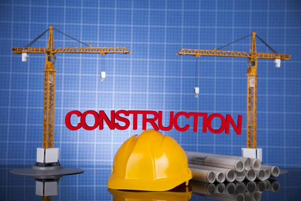 Buildings under construction and cranes — Stock Photo, Image