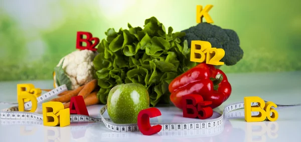 Vitamin- és fitnesz étrend, életmód fogalma — Stock Fotó