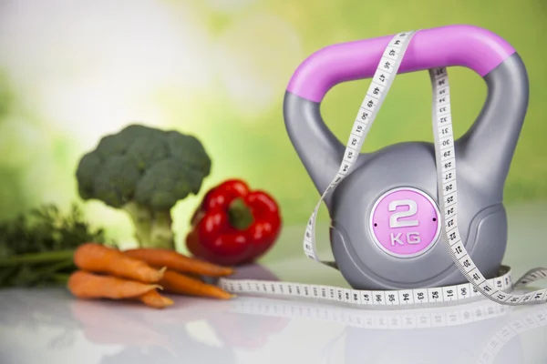 Dieta deportiva, Caloría, cinta métrica — Foto de Stock