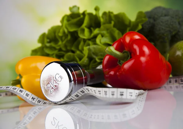 健身食品、 饮食、 蔬菜组成 — 图库照片