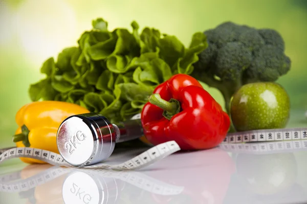 健身食品、 饮食、 蔬菜组成 — 图库照片