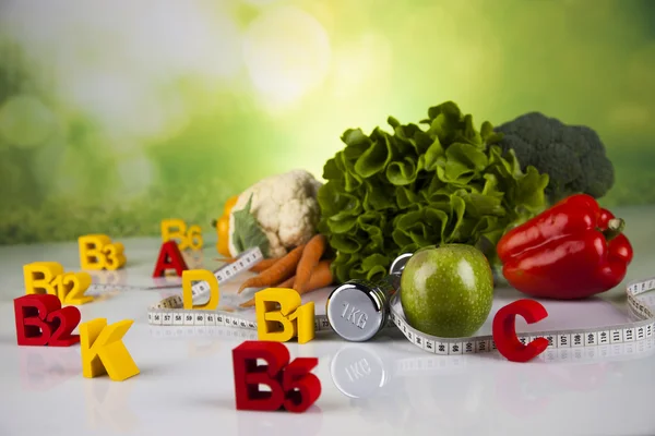 Vitamina y Fitness dieta, concepto de estilo de vida —  Fotos de Stock