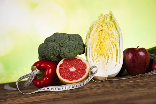 Spor diyet, kalori, ölçü bandı — Stok fotoğraf
