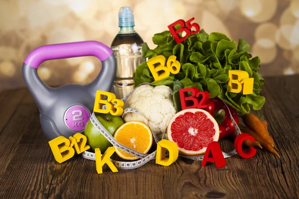 Vitamin koncept, hälsa och fitness koncept — Stockfoto