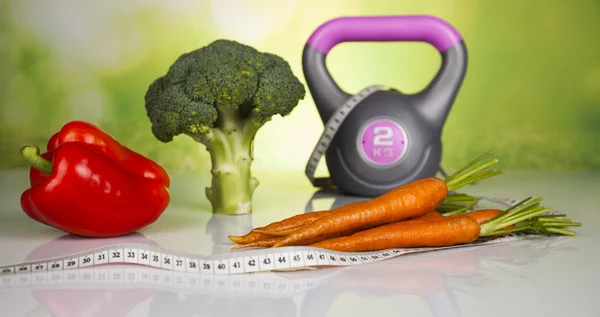 Sport kost, Kalorie, foranstaltning tape Royaltyfrie stock-billeder