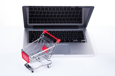 Online alışveriş kavramı, bilgisayar arka plan