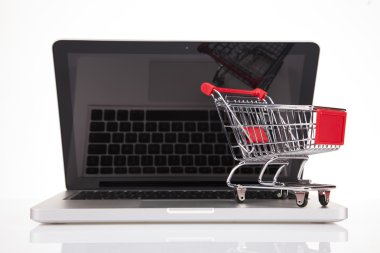 Online alışveriş kavramı, bilgisayar arka plan