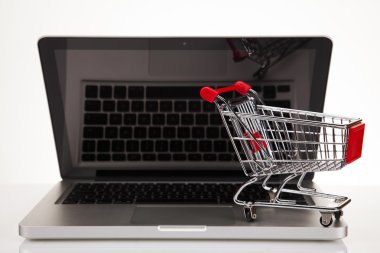 Online alışveriş kavramı, bilgisayar arka plan