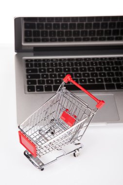 Online alışveriş kavramı, bilgisayar arka plan