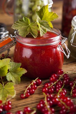 Lezzetli berry ve meyve reçeli ve berry