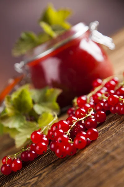 Fresh berries and wild berry jam — Stock Photo, Image