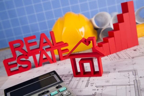 Real estate with house model — Stock Photo, Image