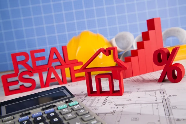 Real estate with house model — Stock Photo, Image