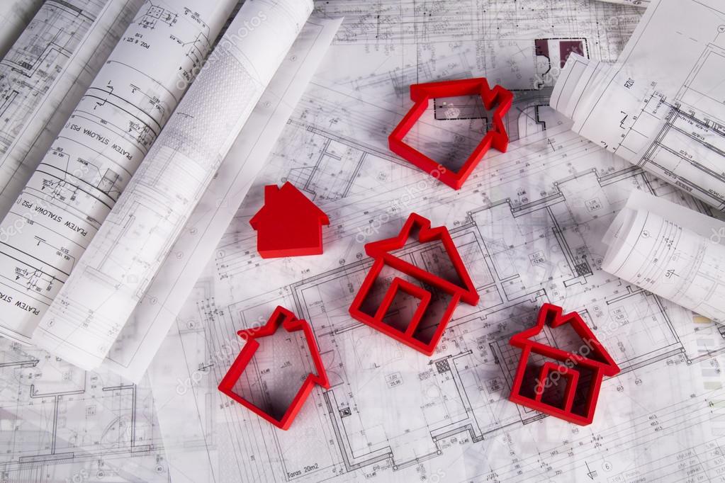 Mimari çizim ve ev kavramı Stok fotoğrafçılık ©JanPietruszka