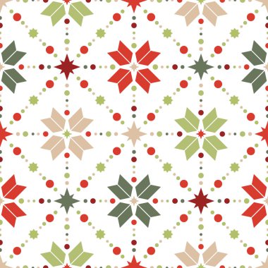 Vektör geometrik kar taneleri seamless modeli. Nordic desen 