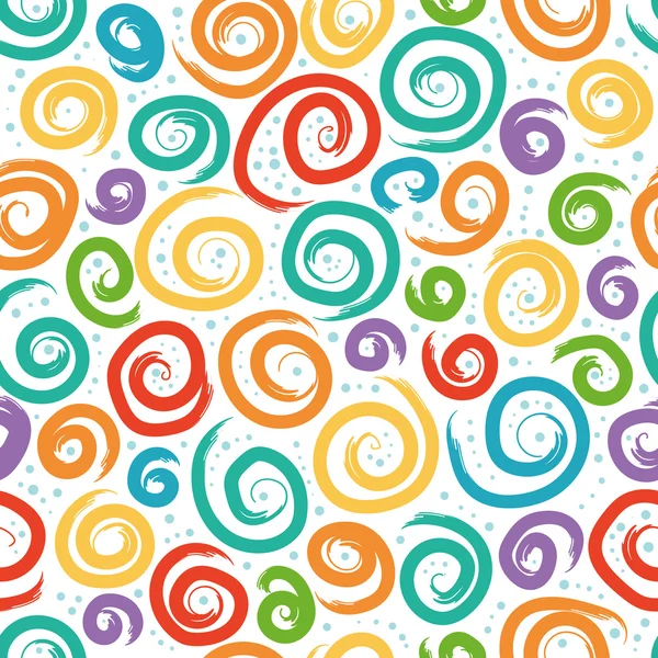 Colorful seamless pattern with swirls — Stock Vector