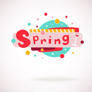 Renkli kelime cam asma ve el yazılı metin (karalama defteri ve graffity tipi yaylı vektör).