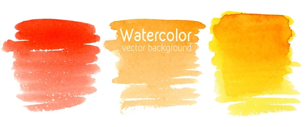 Conjunto vetorial de fundo aquarela abstrata com textura de papel . — Vetor de Stock