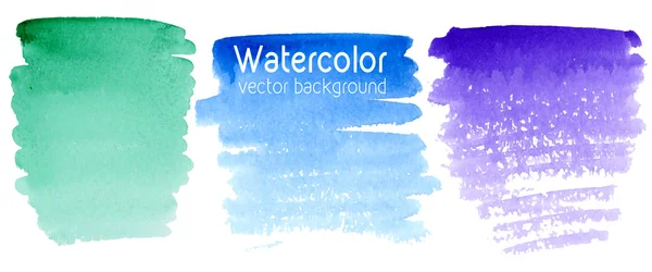 Vector set van abstracte aquarel achtergrond met papier textuur. — Stockvector