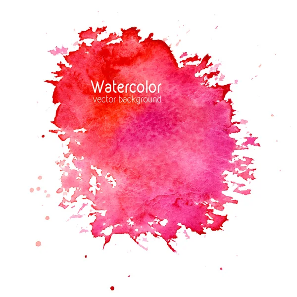 Vector abstracte aquarel splash achtergrond met papier textuur. — Stockvector