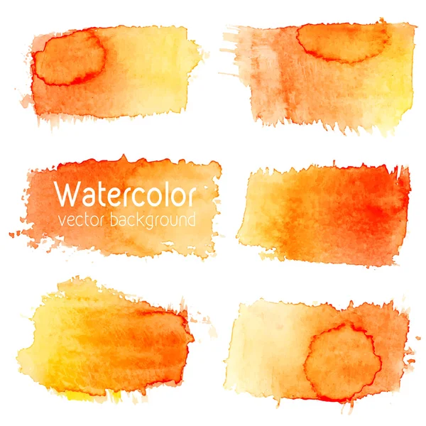 Vector set van abstracte aquarel achtergrond met papier textuur. — Stockvector