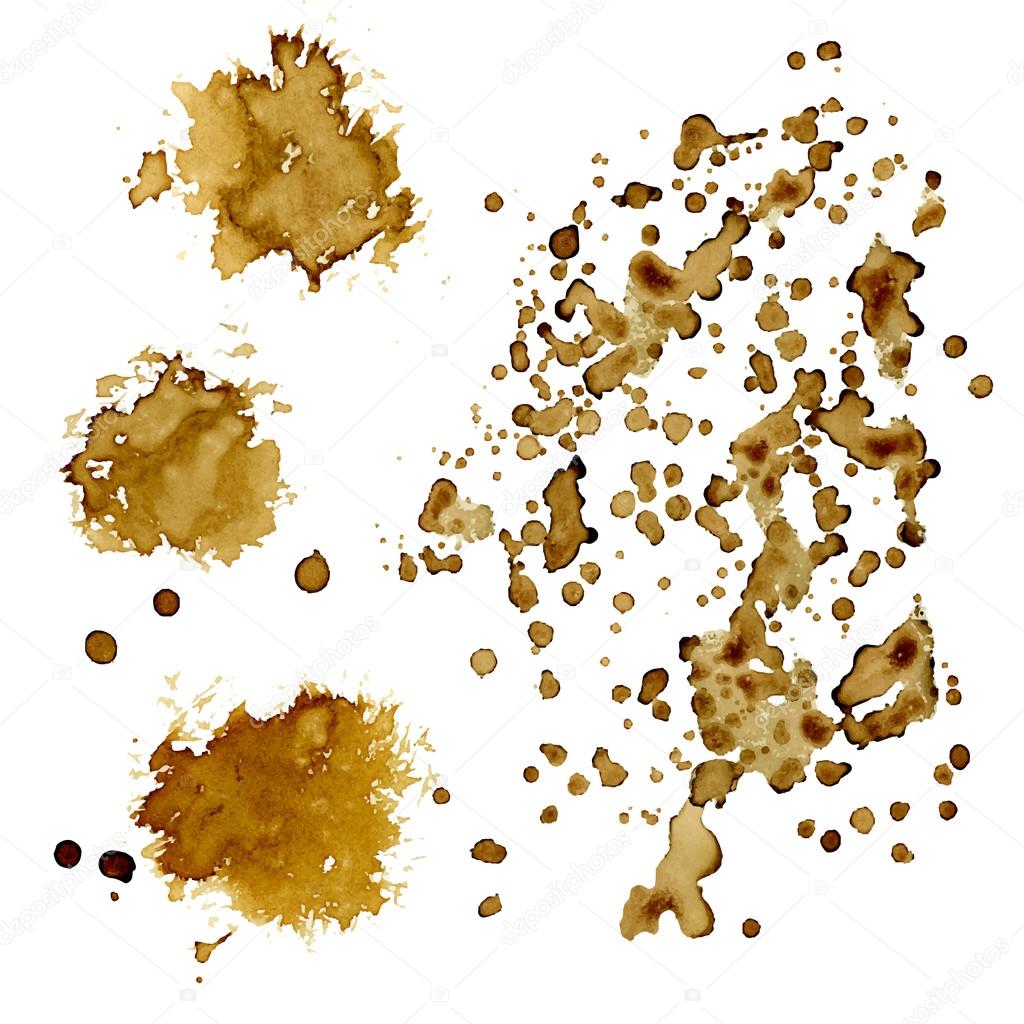 Coffee stains. Set of vectors eps10.