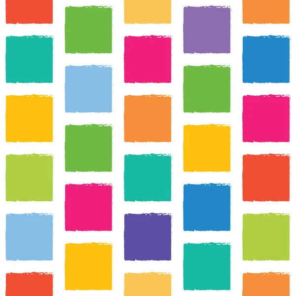 Vector seamless pattern with colorful squares with jagged edges. — Stock Vector