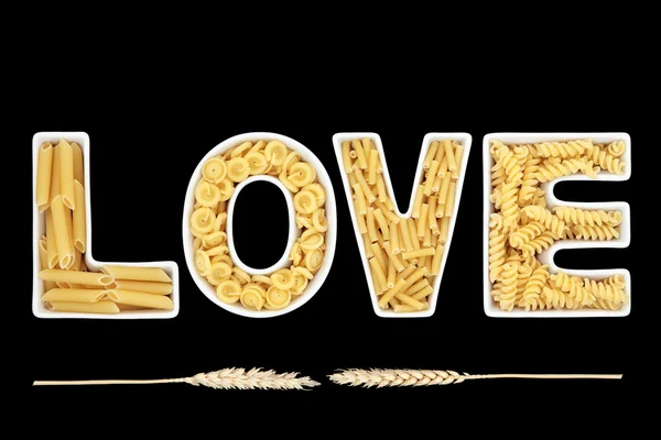 Pasta liefde teken — Stockfoto