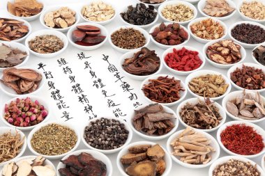 Chinese Herbal Medicine Selection clipart