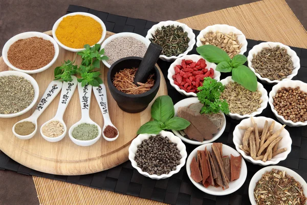 Ingredientes de la salud a base de hierbas — Foto de Stock