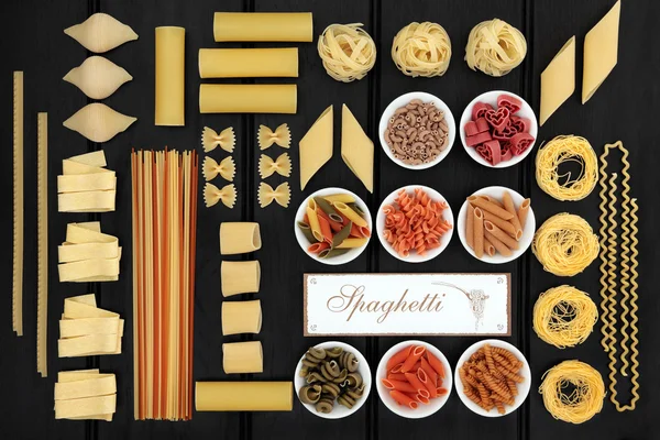 Italian Spaghetti Pasta Sampler — Stock Photo, Image