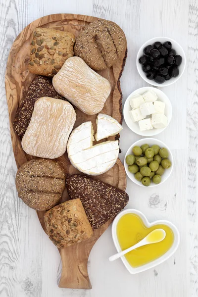 Pan Queso y Aceitunas — Foto de Stock