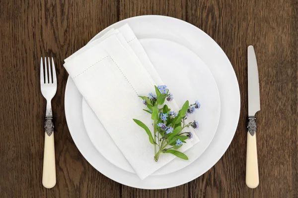 Restaurantes finos com flores — Fotografia de Stock