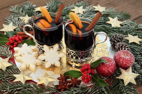 Vino rimuginato a Natale — Foto Stock